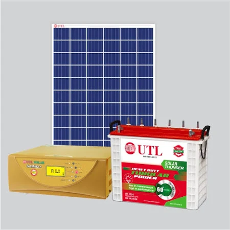 UTL 1kW/12V Off-grid Solar System (rMPPT Inverter+Panel+Battery)